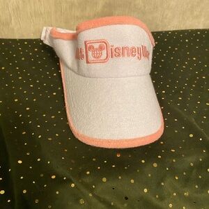 NWT Disney World White and Pink Visor